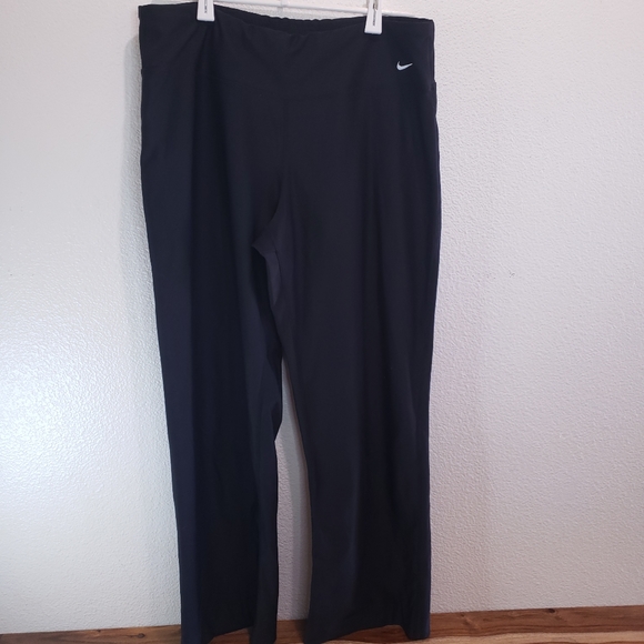 Nike Pants - Vintage Nike Black Flare Leg Leggings Size L Tall
